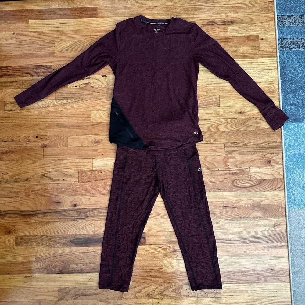 Maroon Long Sleeve Top and Pants Set